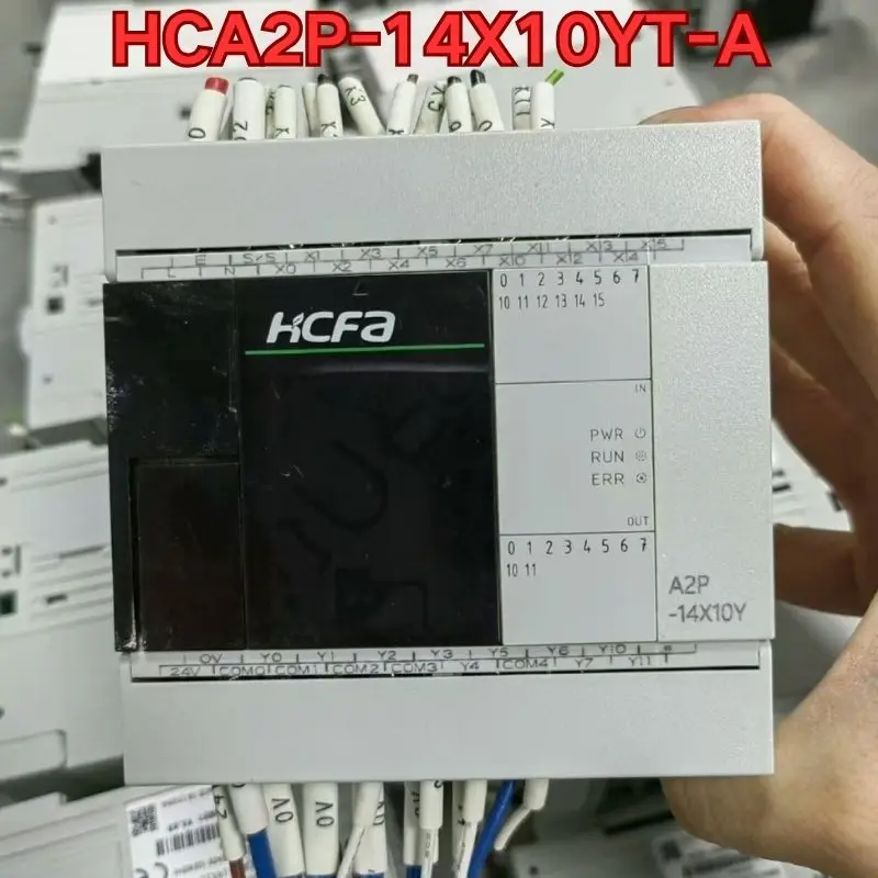 

Second-hand HCA2P-14X10YT-A PLC controller function test is normal