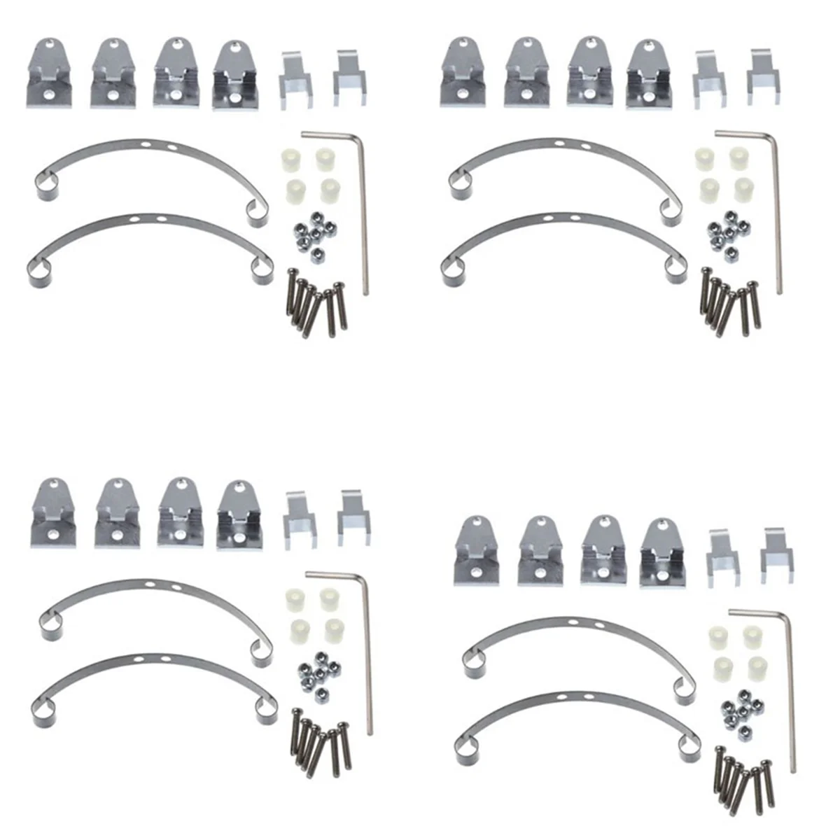 

A44U 4X Steel Leaf Spring Suspension Set for B14 B16 B24 B36 Ural Q60 Q61 Q62 Q63 Q64 6X6,Silver