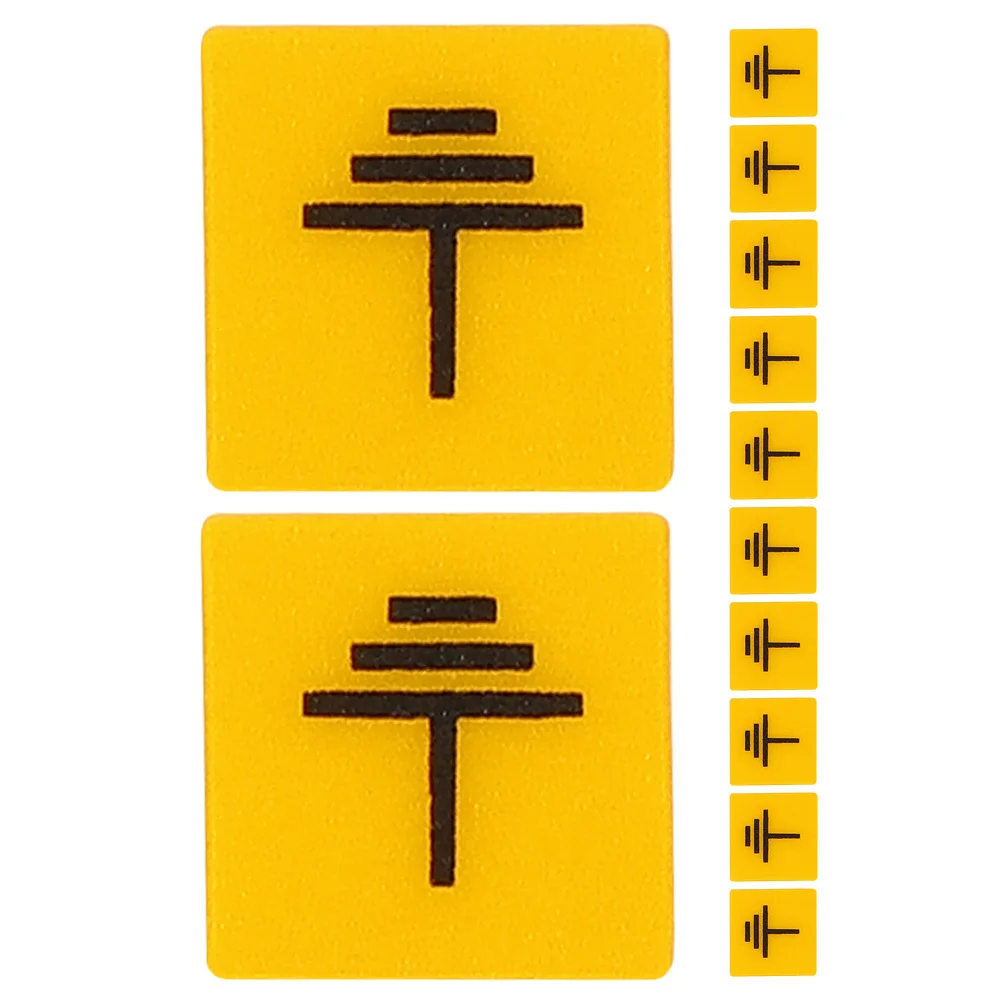 

12pcs Grounding Warning Labels Safety Decals Electrical Equipment Stickers Ground Connection Machinery Marking Tag