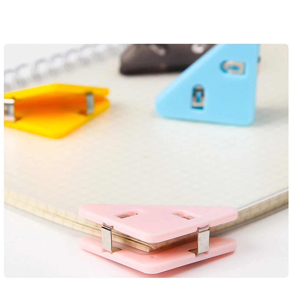 30Pcs Creative Triangle Clips Bill Clip Book Paper Corner Binder Clip for Desk Storage Shelf Office Stationery Desktop Organizer view 4