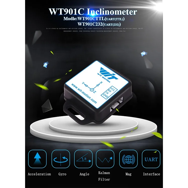 WT901C-TTL  232 9 Axis MPU6050 Accelerometer Electronic Gyroscope Attitude Angle Geomagnetic Inclination Sensor