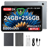 XGODY Newest P60 PRO Tablet Android 15 24GB(8+16)+256GB Octa core Dual SIM 4G LTE Free Keyboard Case/Charger 10.1 inch 8000mah