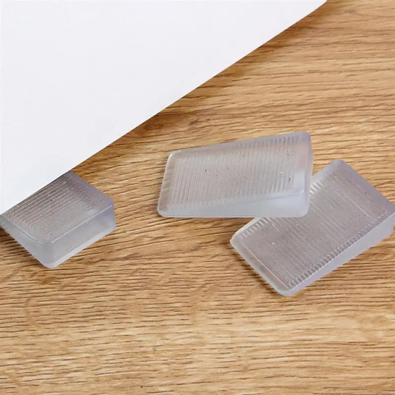 

4pcs Horizontal Wedge Cabinet Foot Mat Furniture Leveling Wedges Furniture Table Shims 5x3cm PVC Shims Leveler Chair Leg Mats