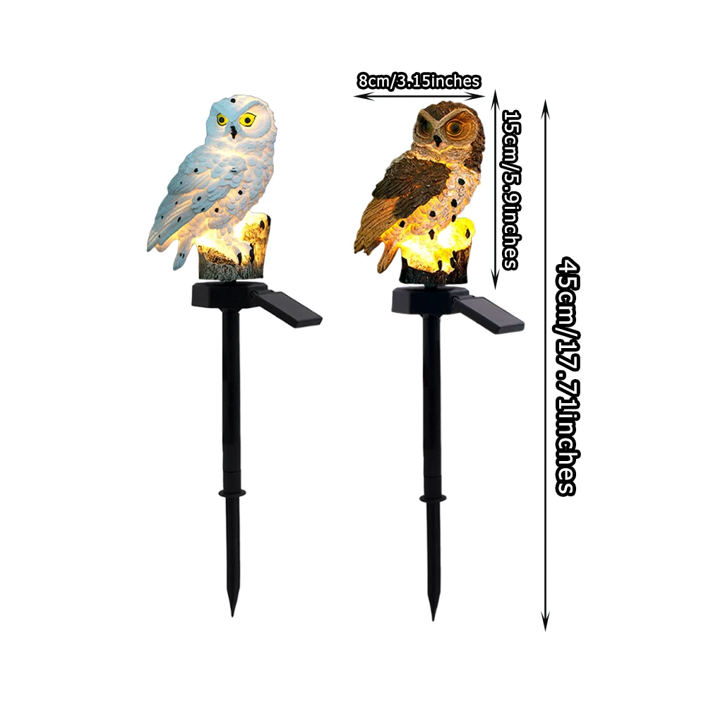 Owl Solar Light, Resin Owl Ground Plug Light, LED Garden Lights Night Lawn Lamp Outdoor Yard Lighting Lawn Landscape Lights view 6