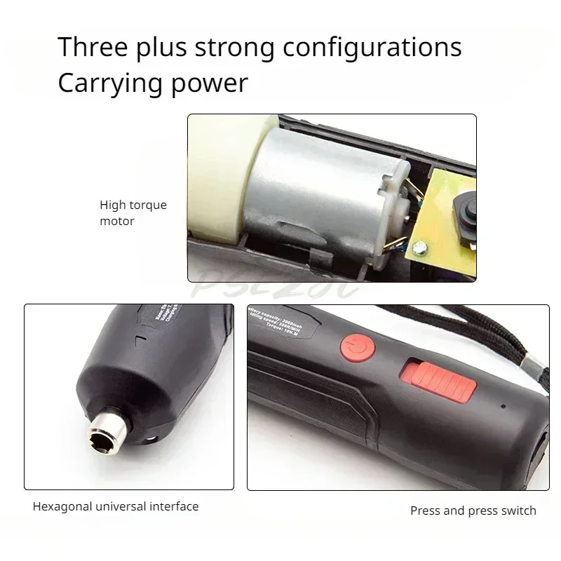 Household Lithium Battery Handheld Impact Drill Multifunctional Electric Hammer Rechargeable Electric Screwdriver Tool