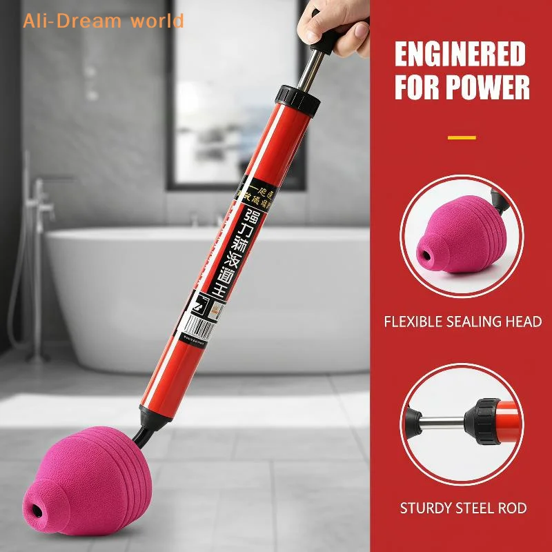 (1pc High Pressure Air Plunger Toilet Powerful Unclogger Tool With Ergonomic Handle Drain Clog Remover Plumbing Kit Sink Plunge