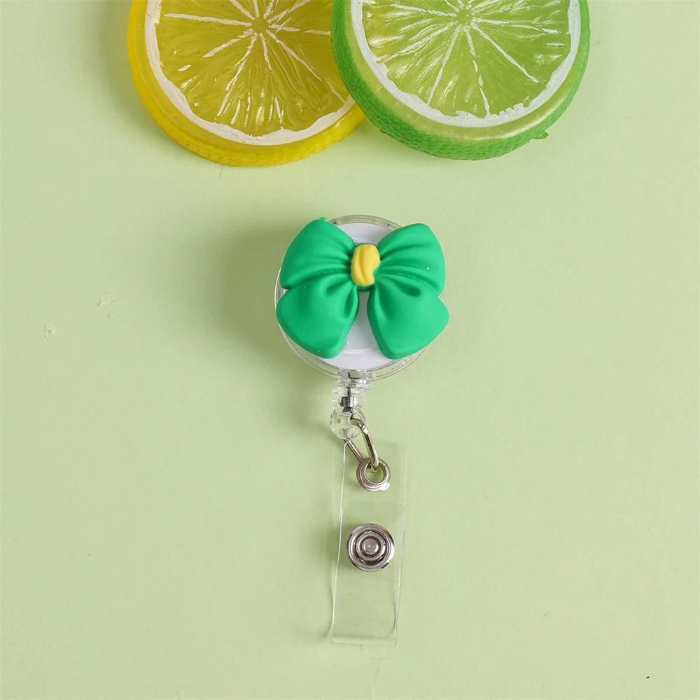 القوس زهرة ممرضة شارة بكرة اسم العلامة ثلاثية الأبعاد فلورا قابل للسحب شارة حامل بطاقة العمل بطاقة الهوية سهلة سحب مشبك استخدام المستشفى #6