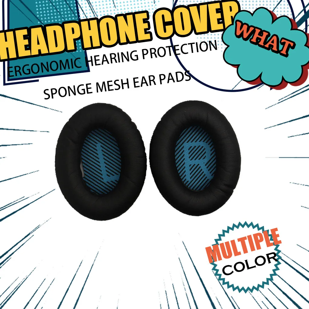 Cushion Ear Pads Protection Replacement for Bose QC35 Headphone Coffee+Black