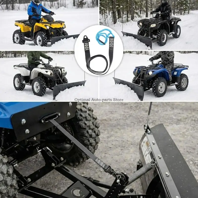 

64 Inch Synthetic Fiber Winch Strap Anti Slip Rope for ATV UTV Winter Operations