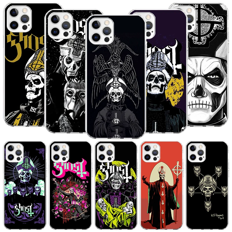 Ghost Papa Emeritus Phone Case For Apple iPhone 16 15 14 13 12 11 Pro Max XS XR X 7 + 8 Plus SE Soft Shell Cover Coque 15 14 13 