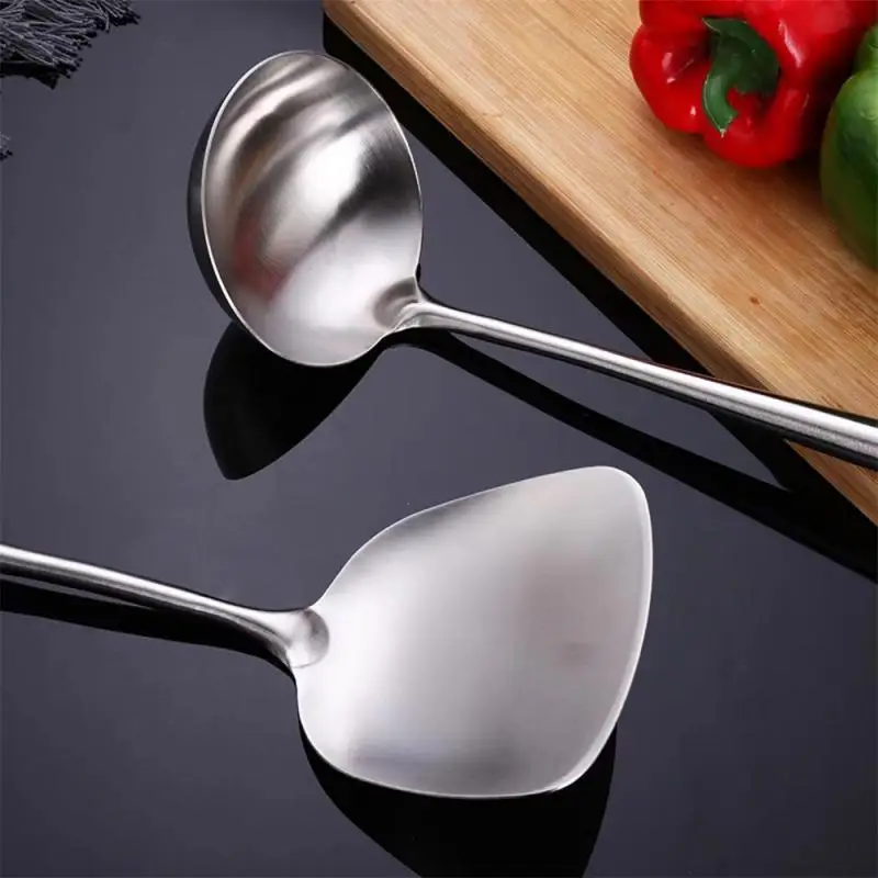 Kitchen Utensils Wok Spatula Iron and Ladle Tool Set Spatula for Stainless Steel Cooking Equpment Kitchen Accessories Essentials