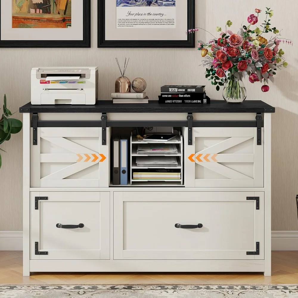 خزانة ملفات المزرعة مع درجين للمكتب المنزلي، وخزائن تخزين منظمة الملفات لتعليق الملفات حرف/قانوني/F4/A4 #5