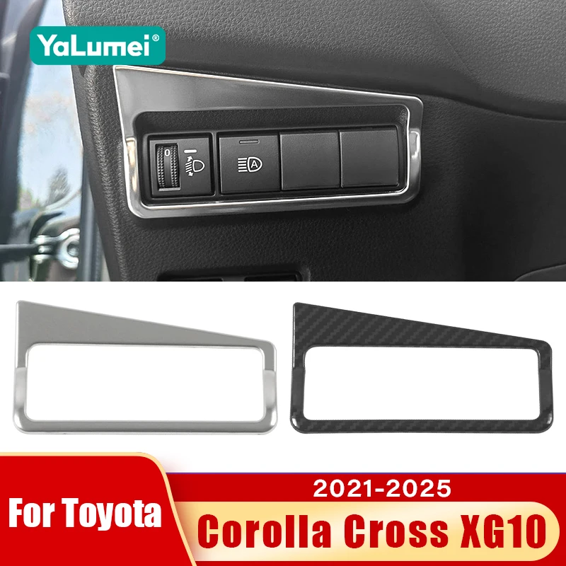 Für Toyota Corolla Kreuz XG10 2021 2022 2023 2024 2025 Hybrid Auto Scheinwerfer Einstellung Taste Dekoration Abdeckung Zubehör