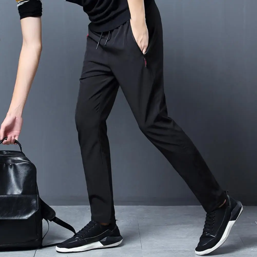 

Men's Casual Pants Stretch Slim Fit Elastic Waist Jogger Korean Classic Blue Black Gray Male Brand Trousers Plus Size