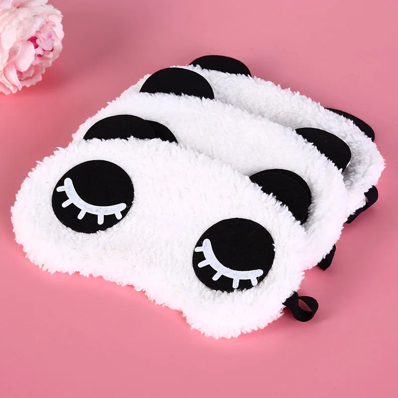 Mascarilla de algodón con diseño de Panda para el cuidado de la salud, máscara para dormir, máscara para los ojos, 3 estilos