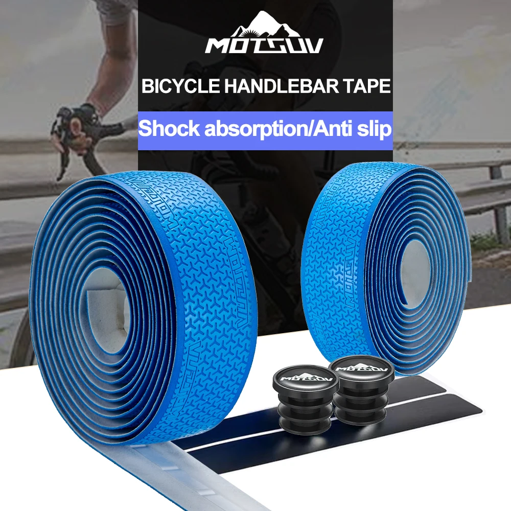 New MOTSUV EVA Bar Tape High Tenacity Handlebar Tape Adhesive Bike Handle Tape Shock Absorbing Bar Tape With Hole for Road Bike