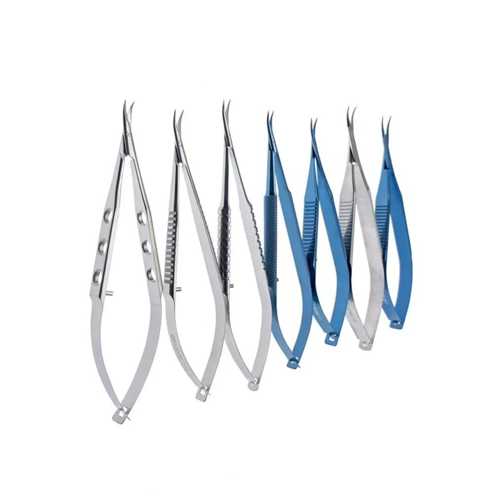 Eye Conjunctiva Scissors Blunt Curved Osher Universal pet ophthalmic Surgical Instrument Titanium/Stainless steel