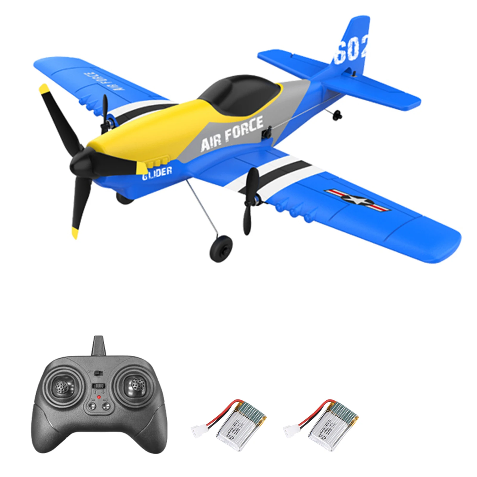 Avión de Control remoto planeador RC, espuma EPP, 3 canales, alta eficiencia, 2,4 GHz, avión planeador RC con giroscopio incorporado para niños, avión RC