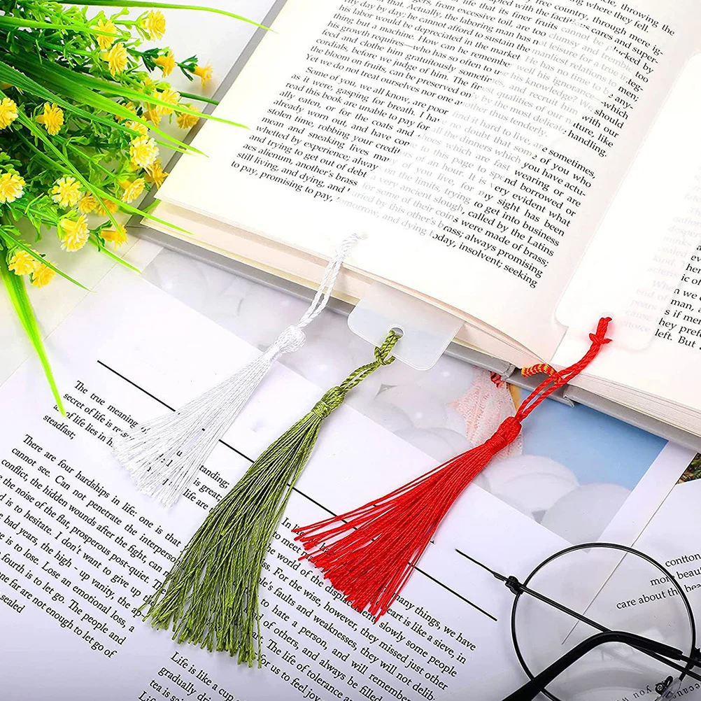 1 مجموعة الاكريليك المرجعية فارغة Craft بها بنفسك الحرفية غير مصبوغ علامات شفافة حبل القنب شرابة الإشارات المرجعية الزخرفية DIY بها بنفسك كتاب الاكريليك #4