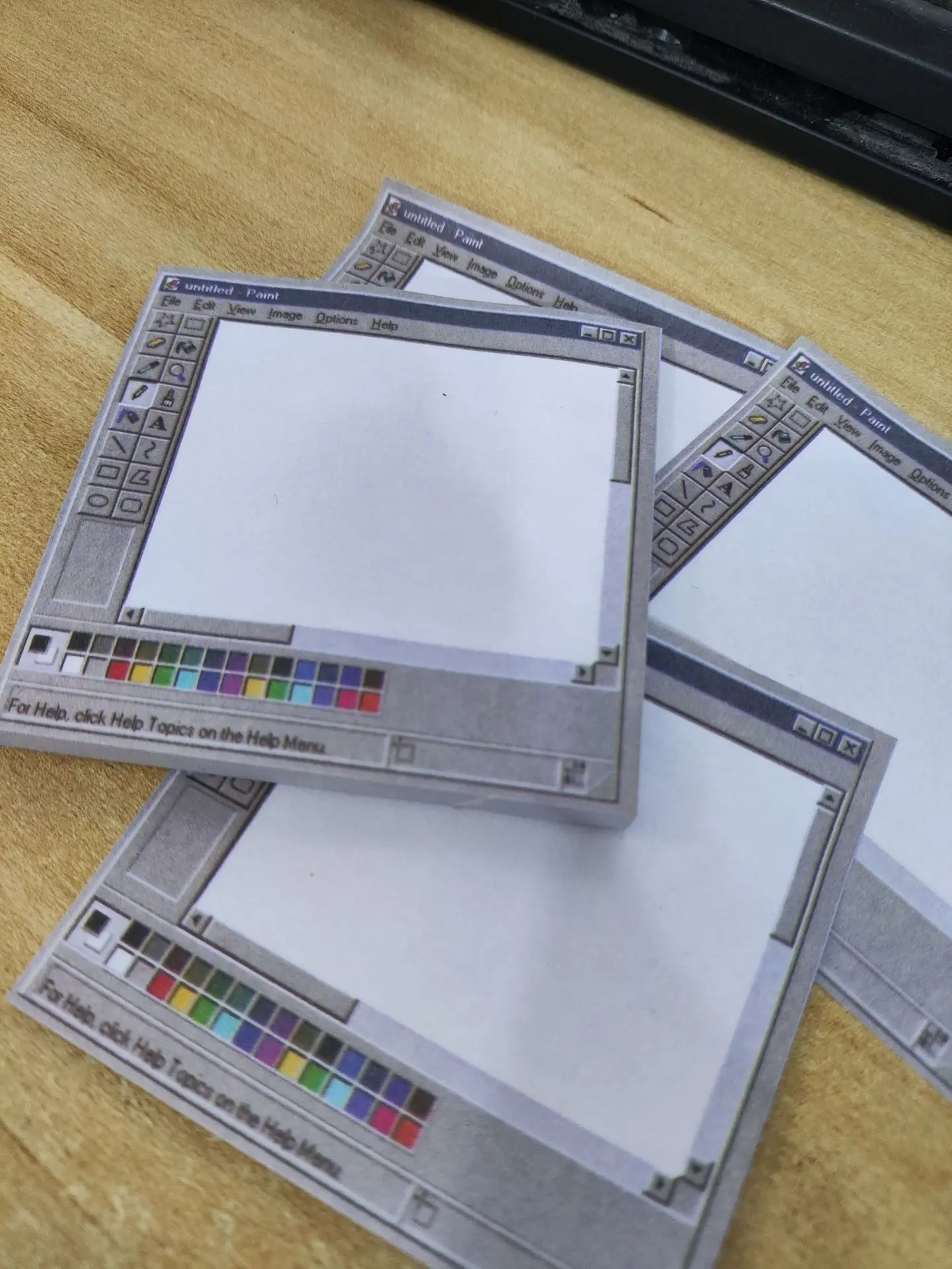 50-Page Retro Computer Drawing Tools Pattern Notepad Classic Design, Minimalist Color Scheme Back-to-School Season Notepad