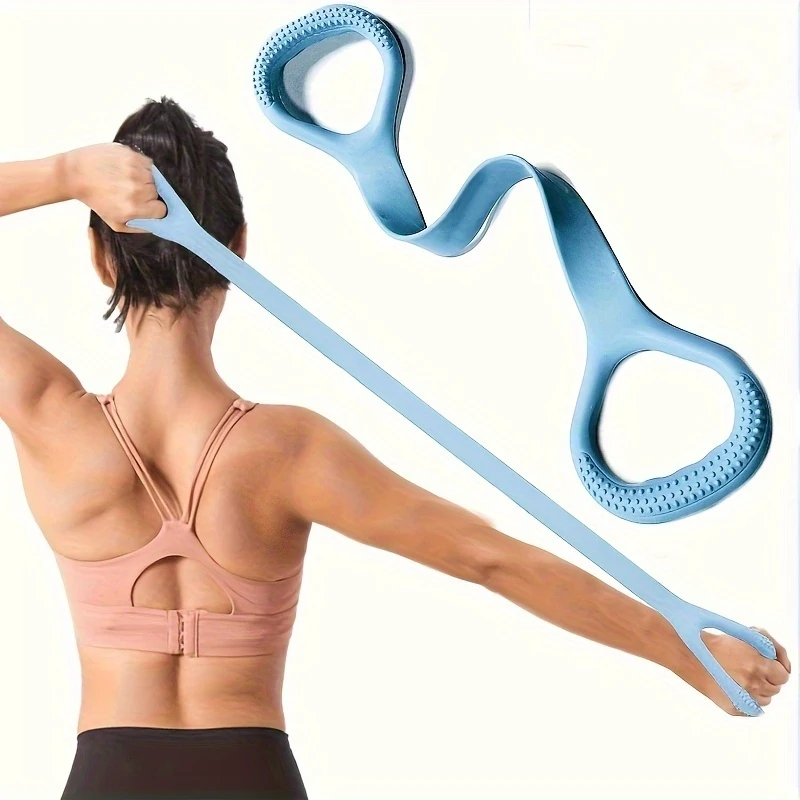 Yoga Resistance Band, Premium Elastic Workout Strap for Back Stretch, Shaping, Strength & Flexibility, Home Gym Outdoor Fitness