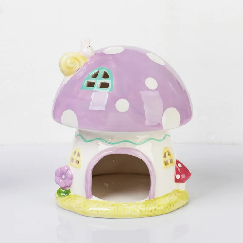 

Cute Hamster House Ceramic Guinea Pig Hamster Cage Pet Bed Small Animal Nest For Rodent Chinchilla Guinea Pig Rat Hedgehog