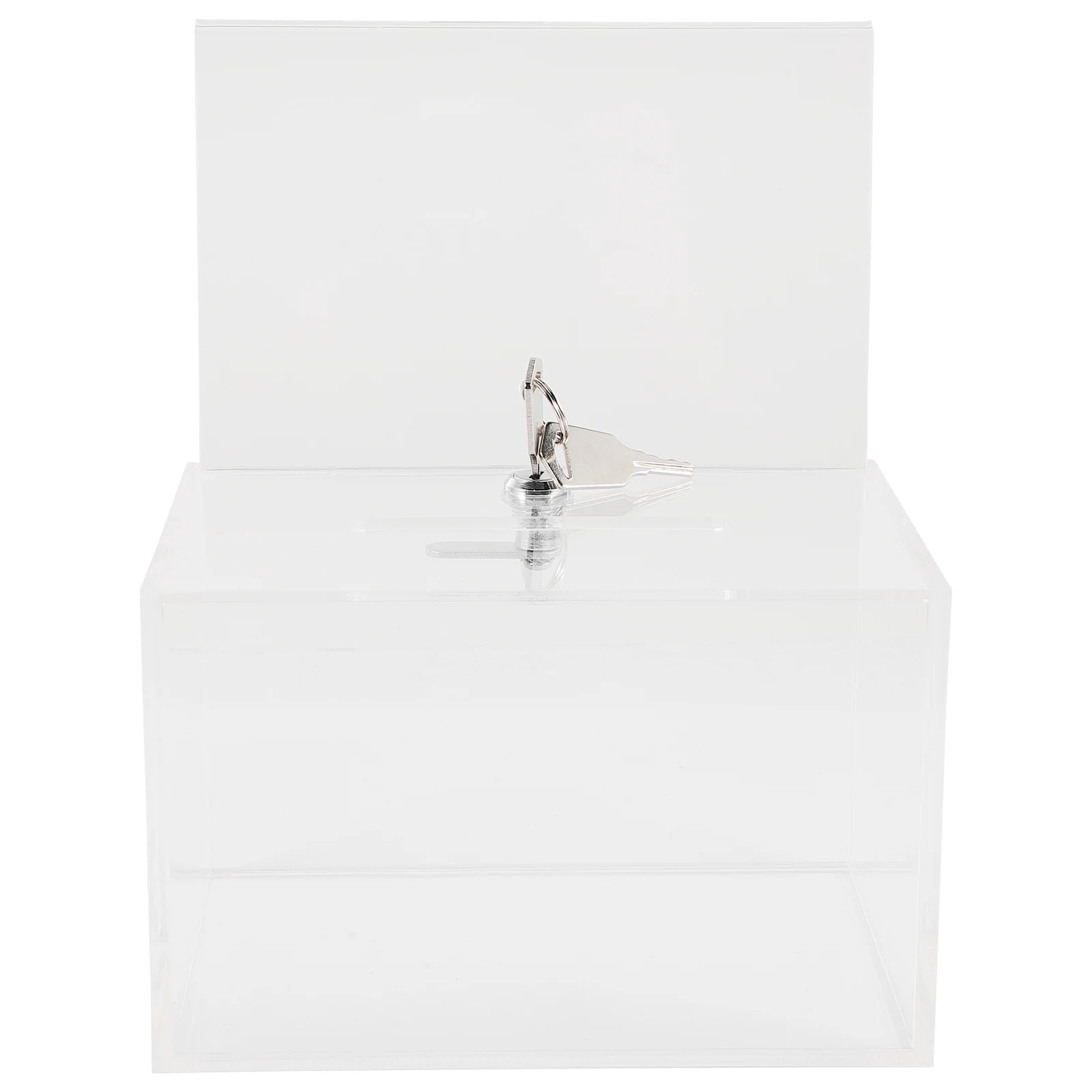 

Donation Box Ballot Boxes for Raffles Acrylic Jars Fundraising Ticket Container Bin