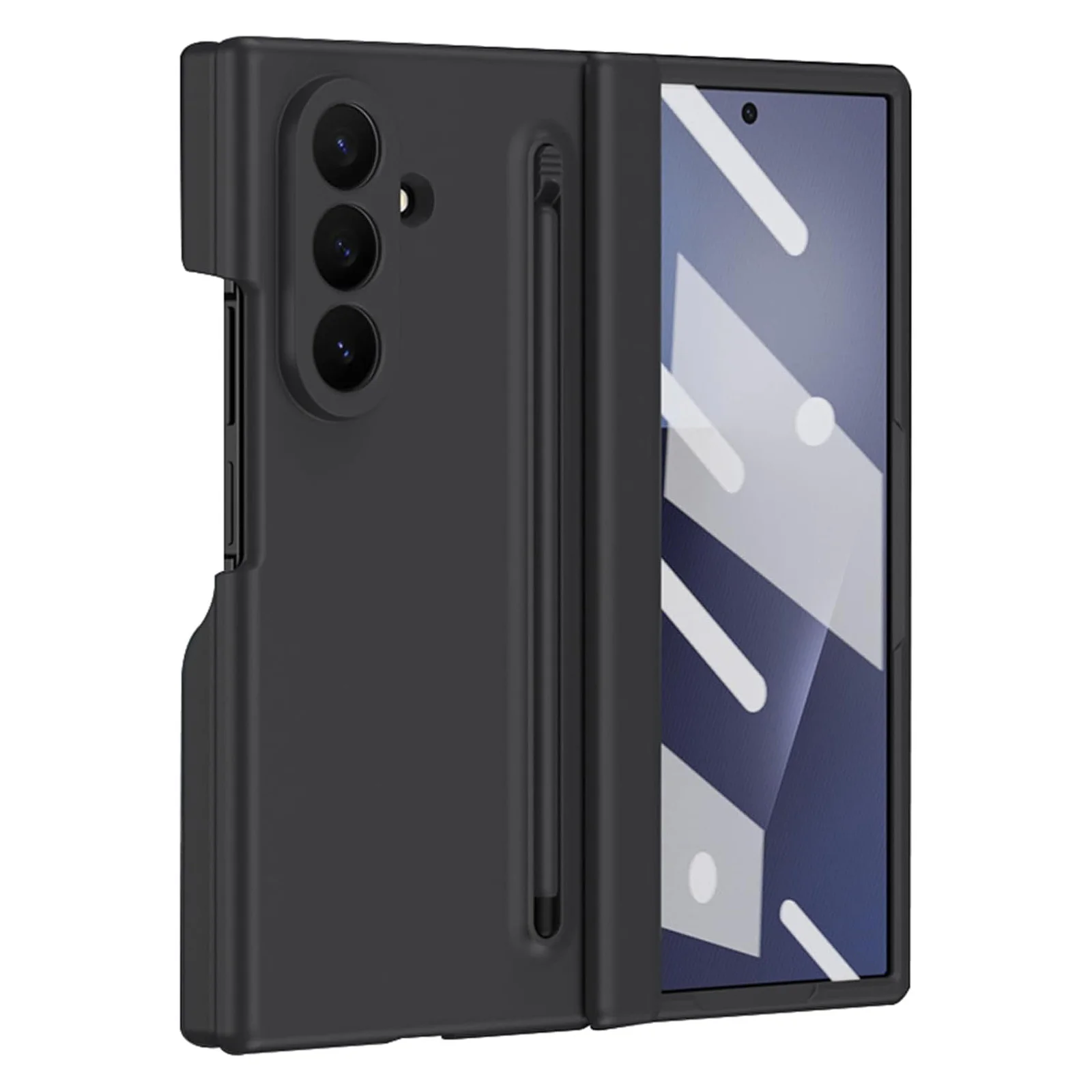 

Slim Case for Samsung Galaxy Z TriFold Slim Frosted Case S-Pen Slot Magnetic Closure Hinge Protection Soft-Touch