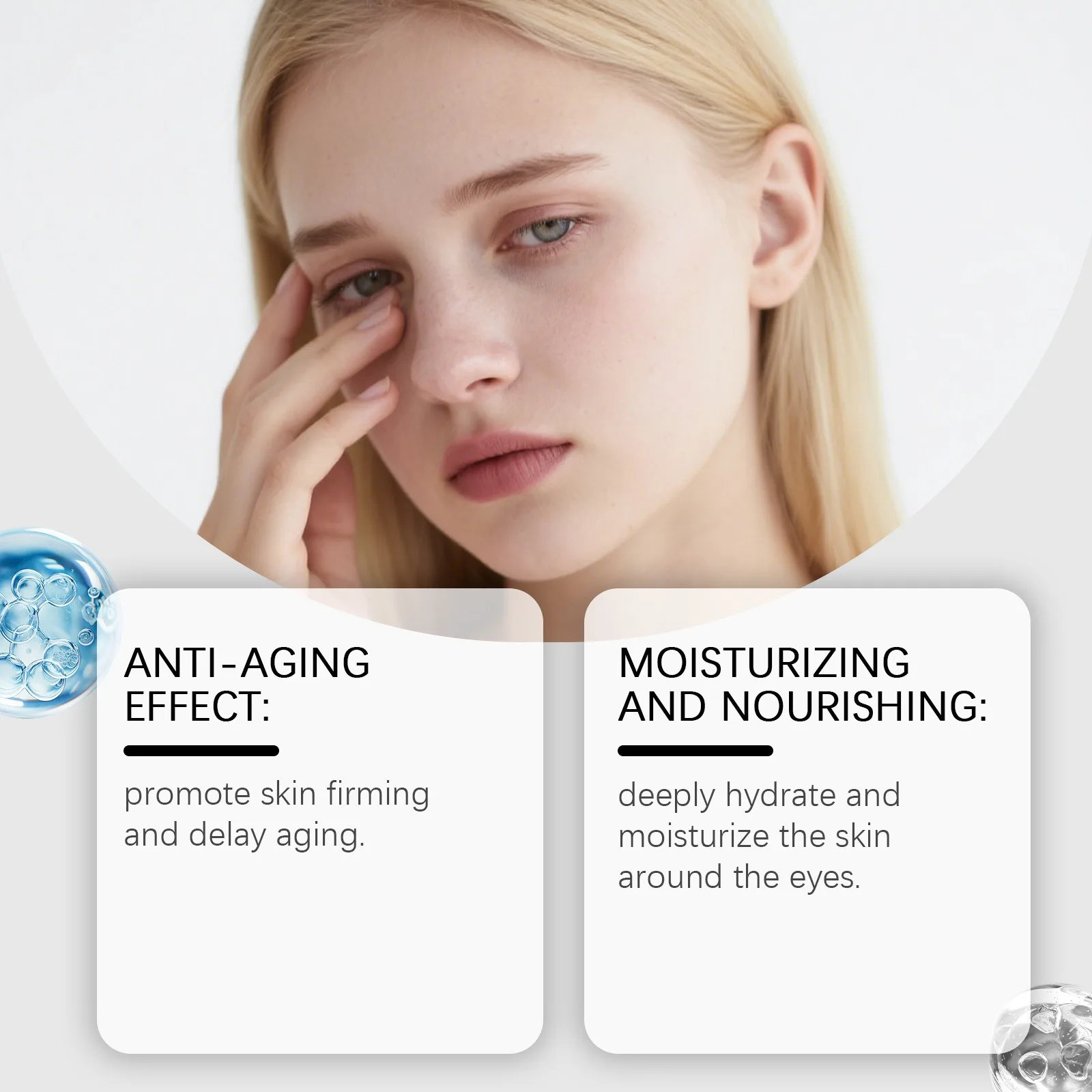 Firm Eye Tightener Cream Remove Dark Circles Eye Bags Anti-Wrinkle Lifting Smoothing Fine Lines Moisturizing Temporary Eye Cream