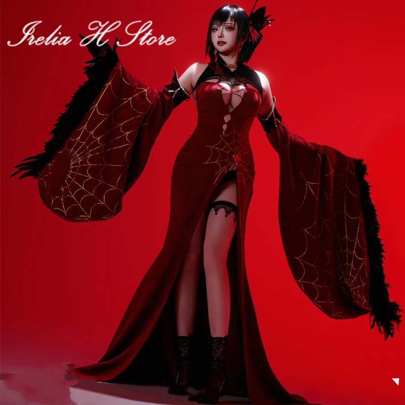 Irelia H Store Azur Lane Chien Wu przebranie na karnawał gra Chien Wu seksowna czerwona sukienka damski kostium na Halloween