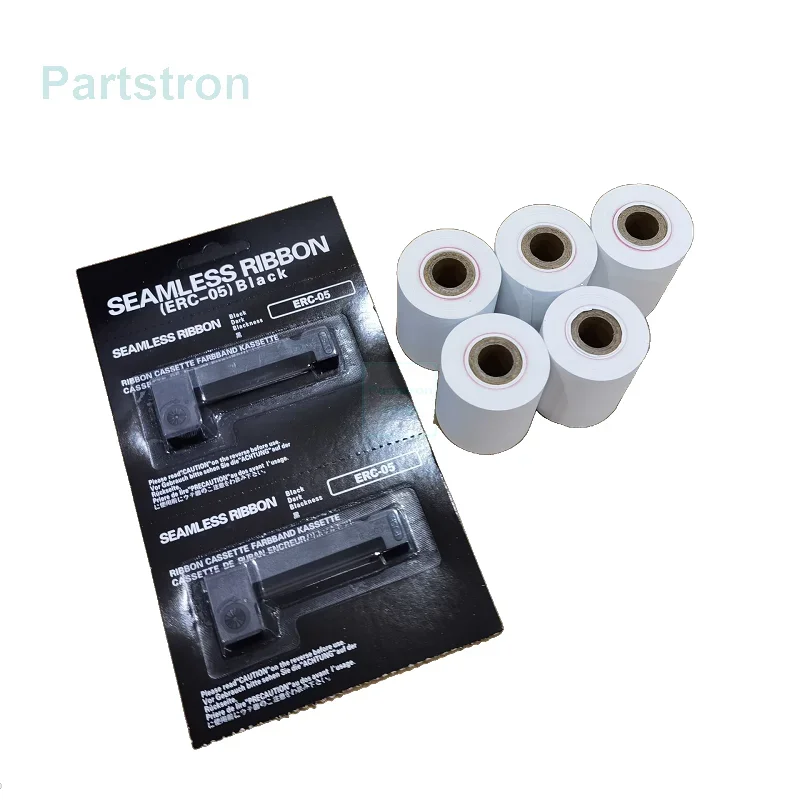 ERC-05  ERC05 Seamless Ribbon and Paper Roll  Exchange Kit For use in  Epson M150 M-150II M1500II M150II EC7000 150II M-150 II