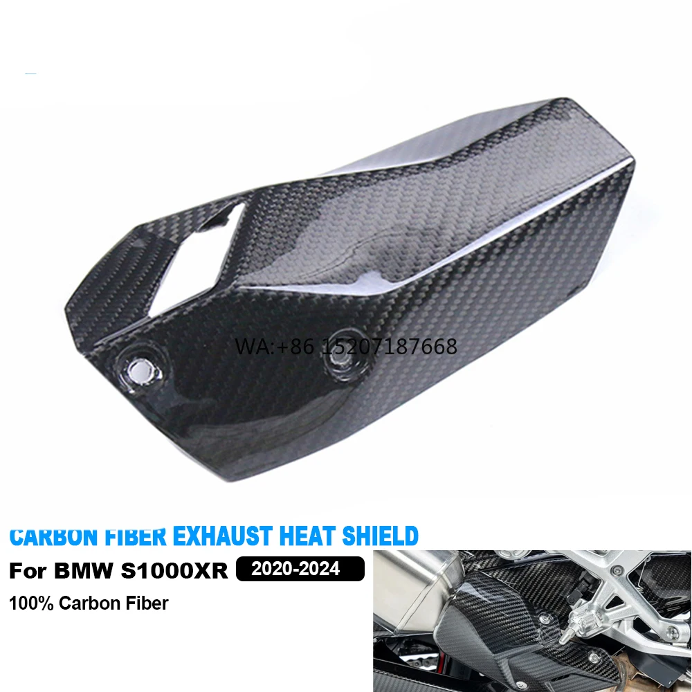 

3K 3*3 полностью углеродное волокно, аксессуары для мотоциклов, глушитель, теплозащитный экран для BMW S1000XR 2020 2021 2022 2023 2024