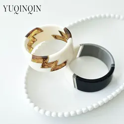 Trendy Resin Acrylic Wide Chunky Bangles for Women Big Exaggerated Geometric Simple Bracelet Bangle Girls Gifts Fashion Jewelry