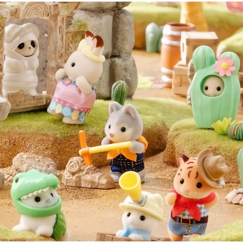 

Hot 2026 Sylvanian Families Blind Bag Adventure Collectible Figures Mummy Tiger Cute Surprise Room Decoration Holiday Gifts
