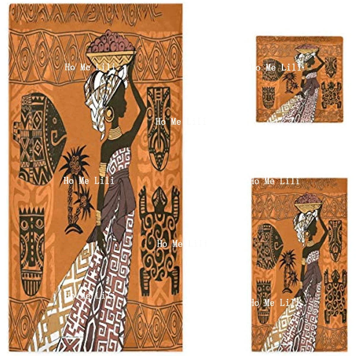 Beautiful African Black Woman Soft Luxury Decorative Multipurpose for Bathroom, Hotel, Gym, Spa and Beach