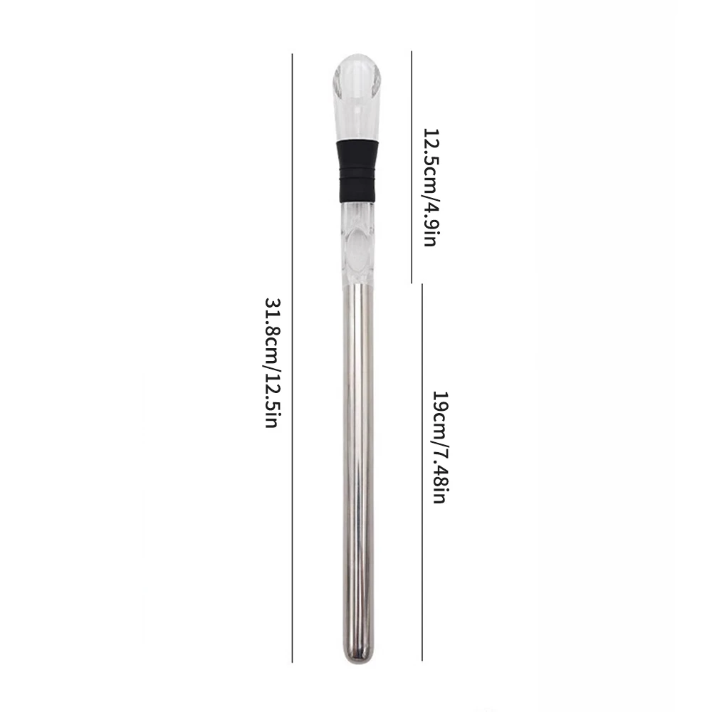 Wine Bottle Cooling Cooler Ice Chill Rod Stick Stainless Steel Aerator Pourer Stopper Beer Beverage Frozen Stick for Bar Tool