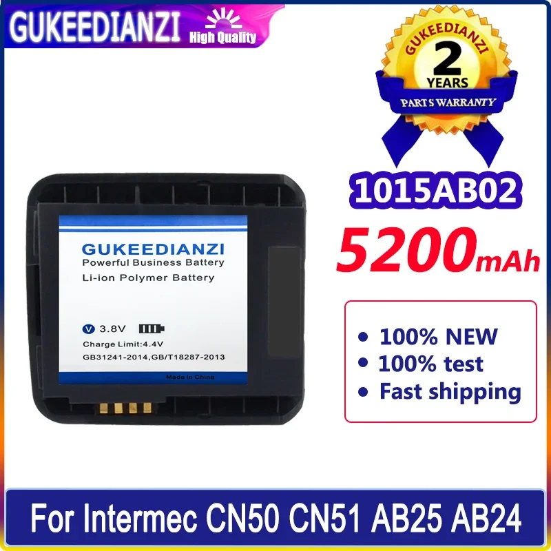 GUKEEDIANZI Battery 1015AB02 5200mAh For Intermec CN50 CN51 AB25 AB24 Bateria