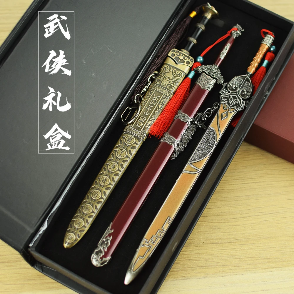 3pcs Letter Opener Sword 22CM With Gift Box Emperor Swords Men's Collection Boy Sword Weapon Toys Weapons Model Desk Decoration