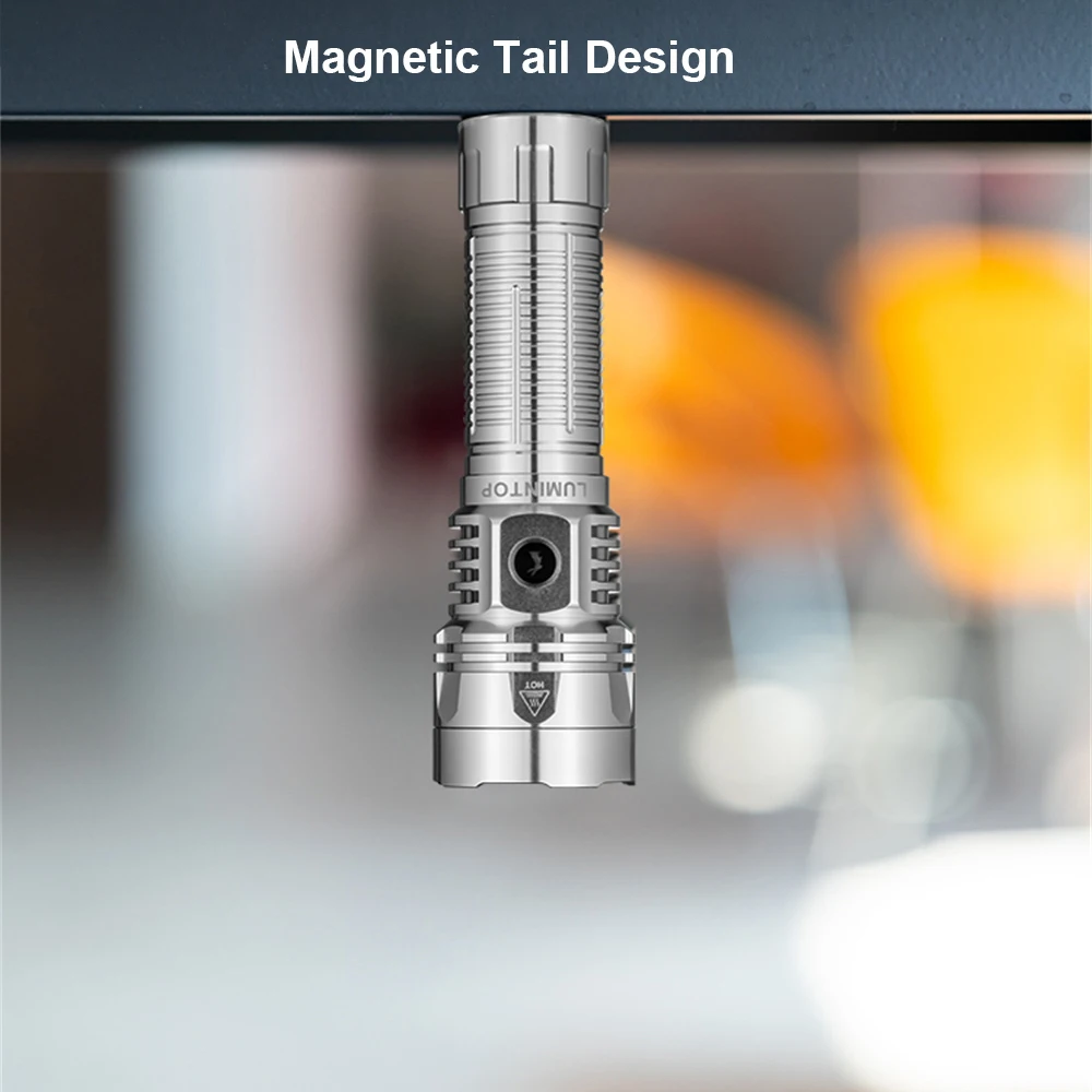 EDC Outdoor Flashlight LED Camping Lantern Magnetic Tail TOOL Light USB C Rechargeable Lamp Powerful 26800 Li-ion Torch  W2