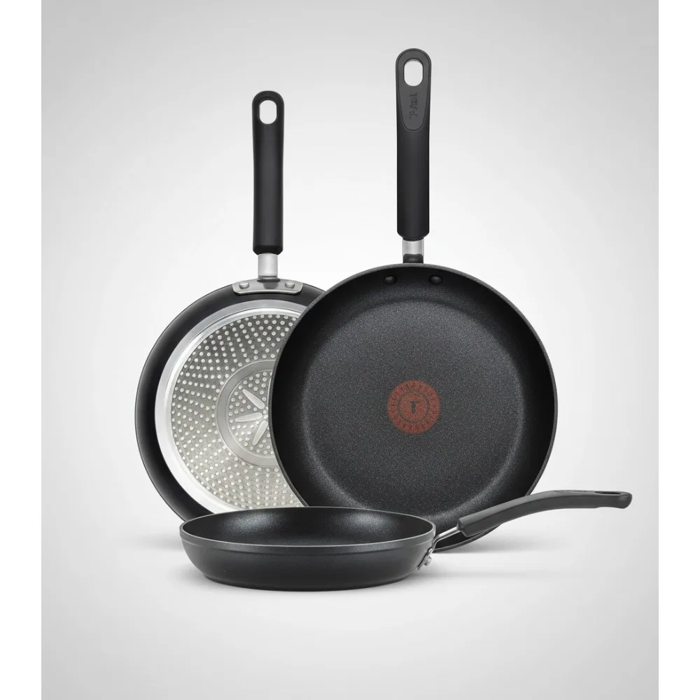 

Premium Non-Stick Fry Pan Set 3-Piece Induction Safe Cookware for Home Chefs
