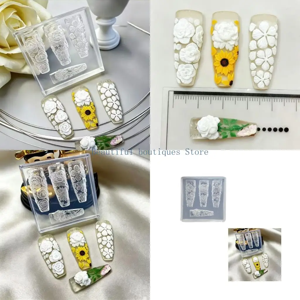 U4LF Relief Silicone Mould For Creative Designs Craft Projects And Decorative Art Applications