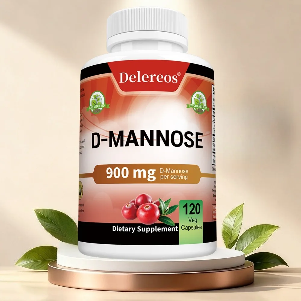 D Mannose Vegetarian Capsules - UTI Health Support, Non GMO, Vegetarian Friendly, 120 Capsules