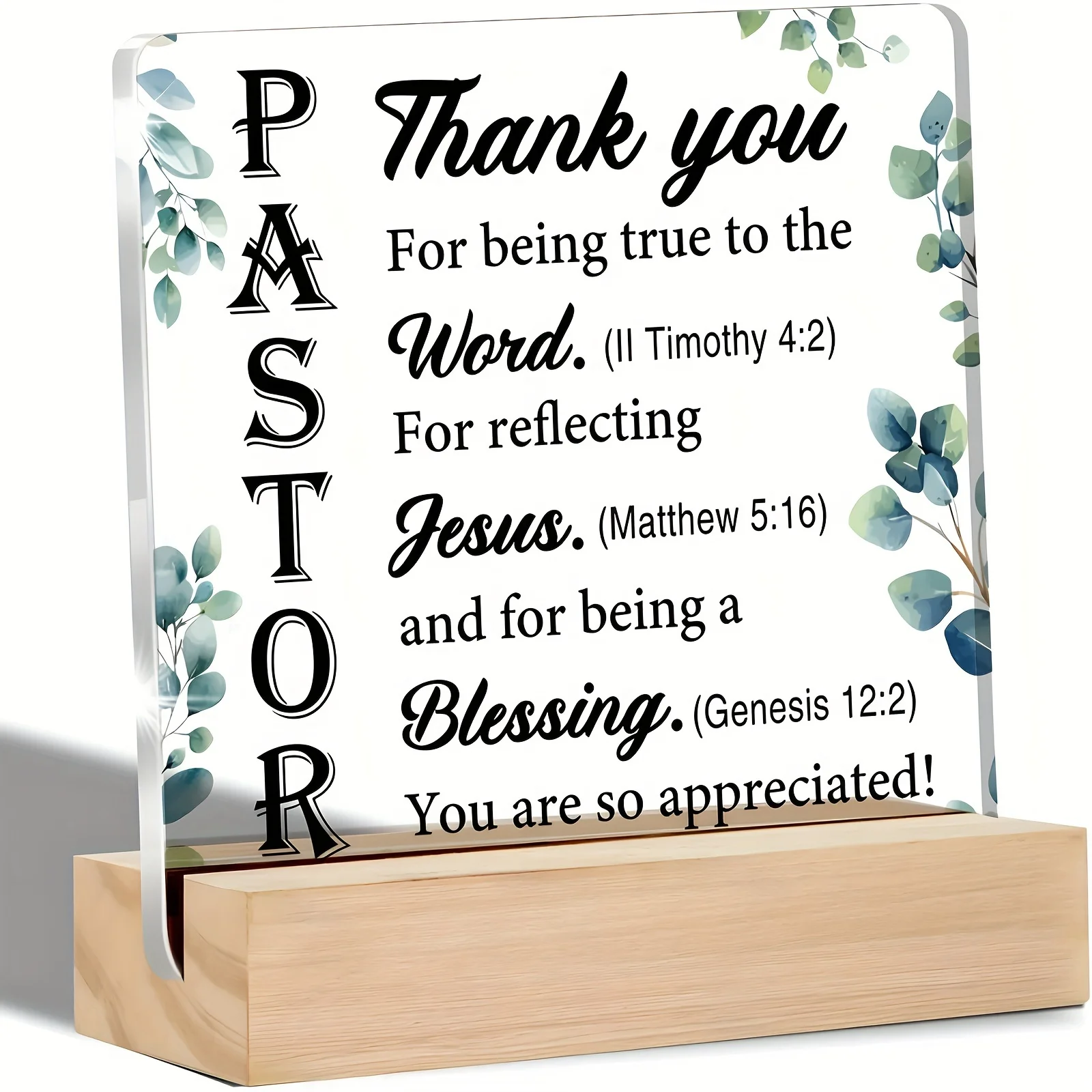 Christian Acrylic Signage Souvenir Gift Pastor's Gift For Believers Holiday Gift For Pastor Restaurant Desktop Decor Ornament