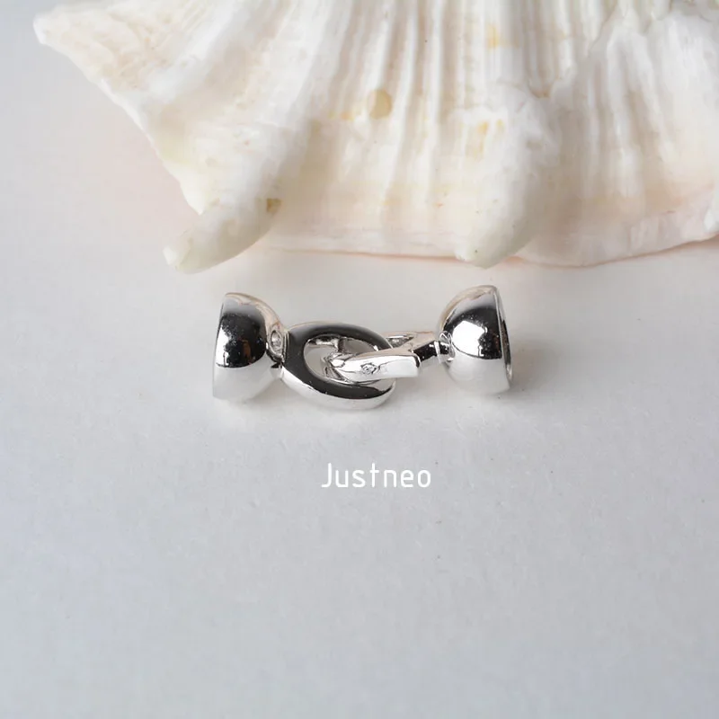 Solid 925 Sterling Silver Necklace Clasp for Necklace / Bracelet Jewelry diy Components