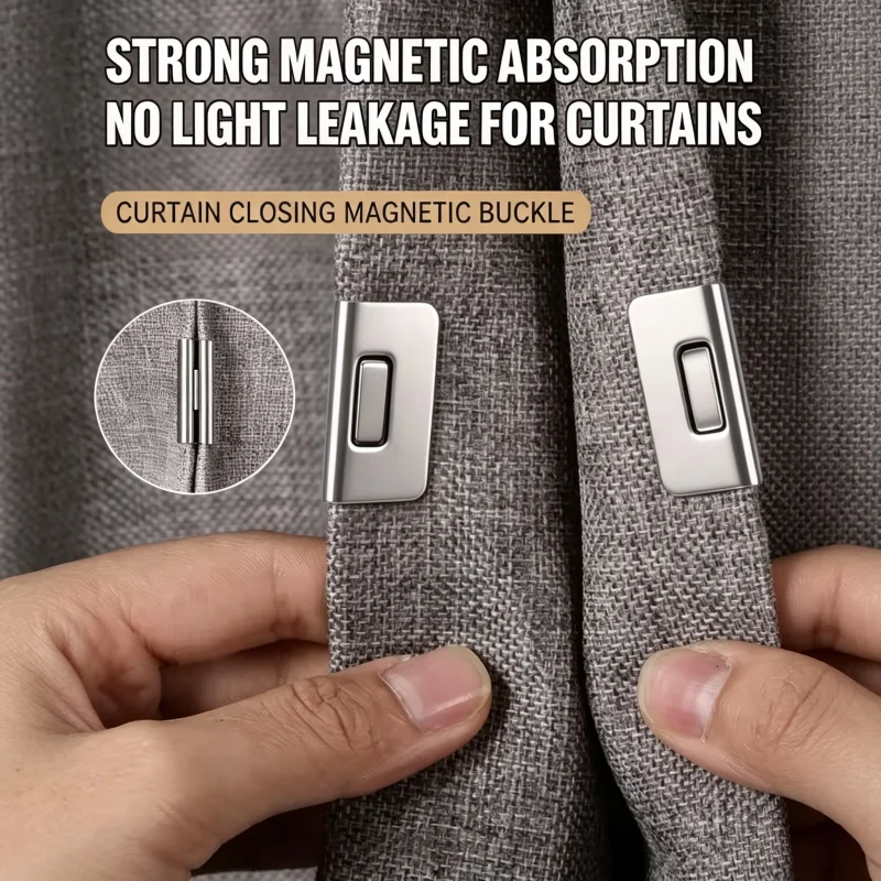 4/8pairs Curtain magnetic closure clip Sunshade closure buckle door curtain gap fixing buckle curtain decoration accessories