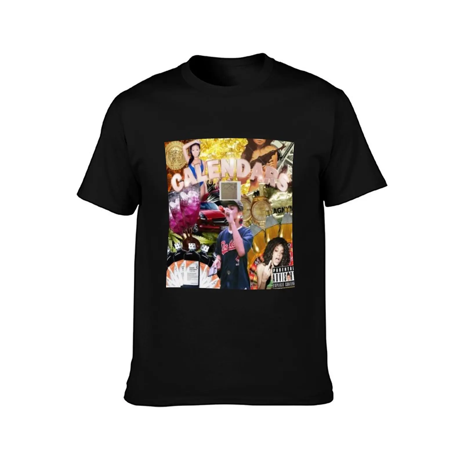 ROBB BANKS CALENDERS T-Shirt Summer Casual Cotton Tee Oversized Streetwear Tops Vintage Graphic Print Loose Fit Short Sleeve