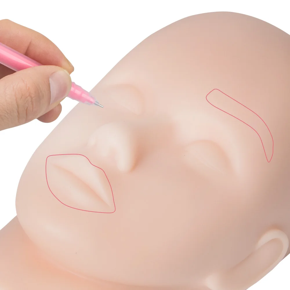 1 قطعة Microblading الحاجب رسم الخرائط قلم رصاص الدائم الوشم تحديد المواقع خط القلم الحاجب الشفاه علامة هلام القلم الوردي/الأبيض ماكياج أداة