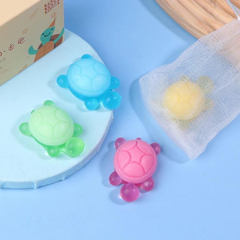 4pcs Cartoon Little Turtle Soap Children's Mini Bath Soap Cleansing Hand Bath Soap