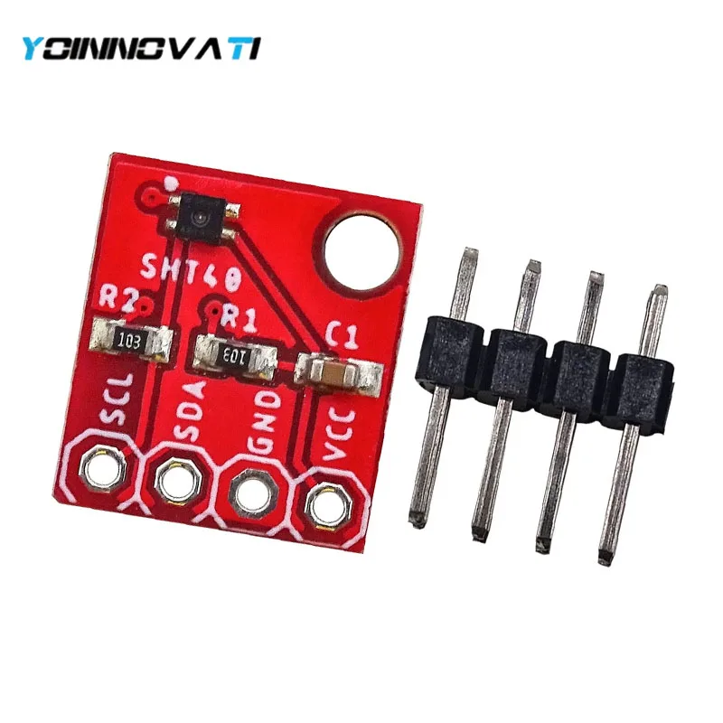 YT SHT40 SHT45 Digital Temperature & Humidity Sensor Module, Qwiic / I2C Interface, 16-Bit High Accuracy, 3.3V, for Arduino