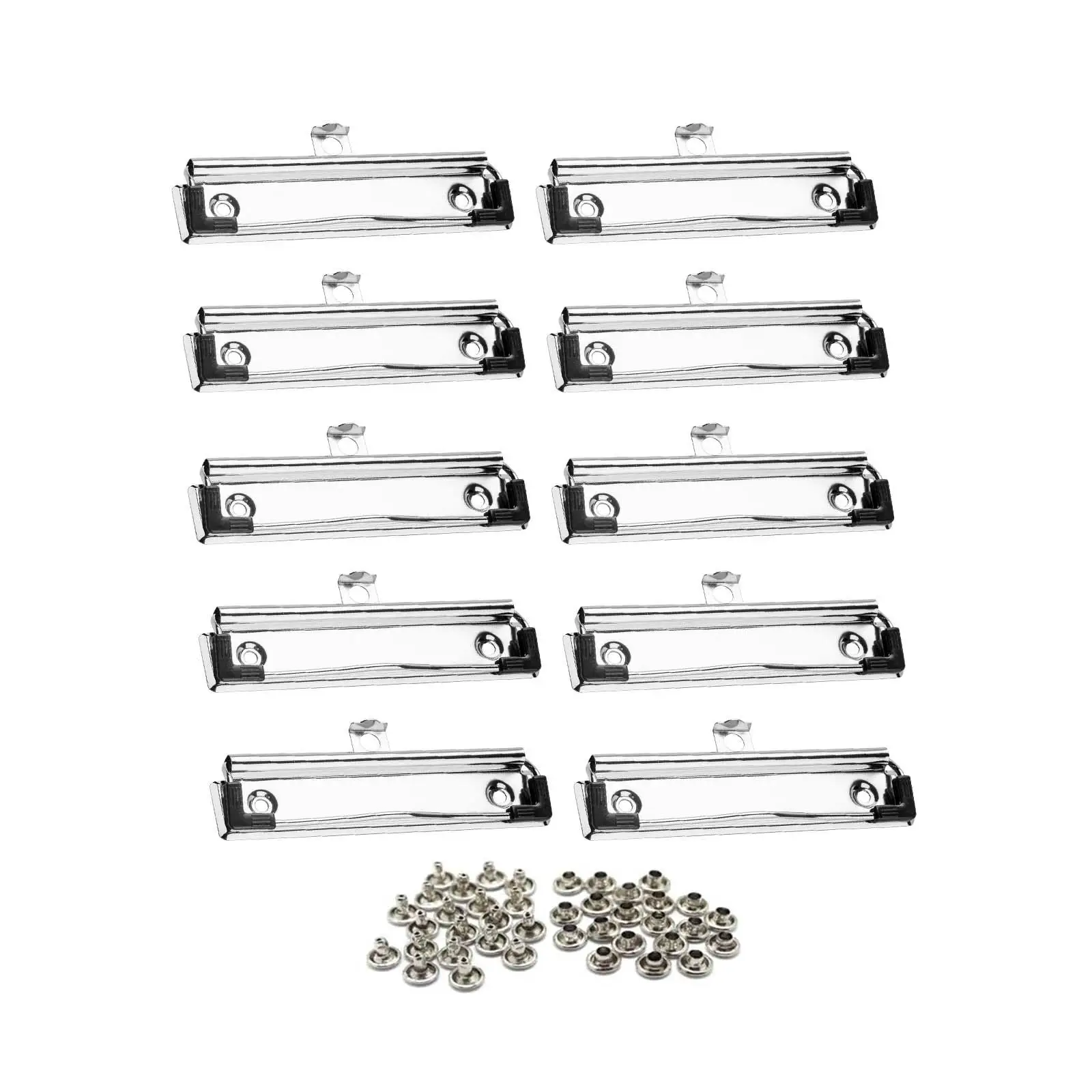 Clipboard Clamp Hardware, Material de Escritório, Clipes Documento Arquivo Board, 10 pcs